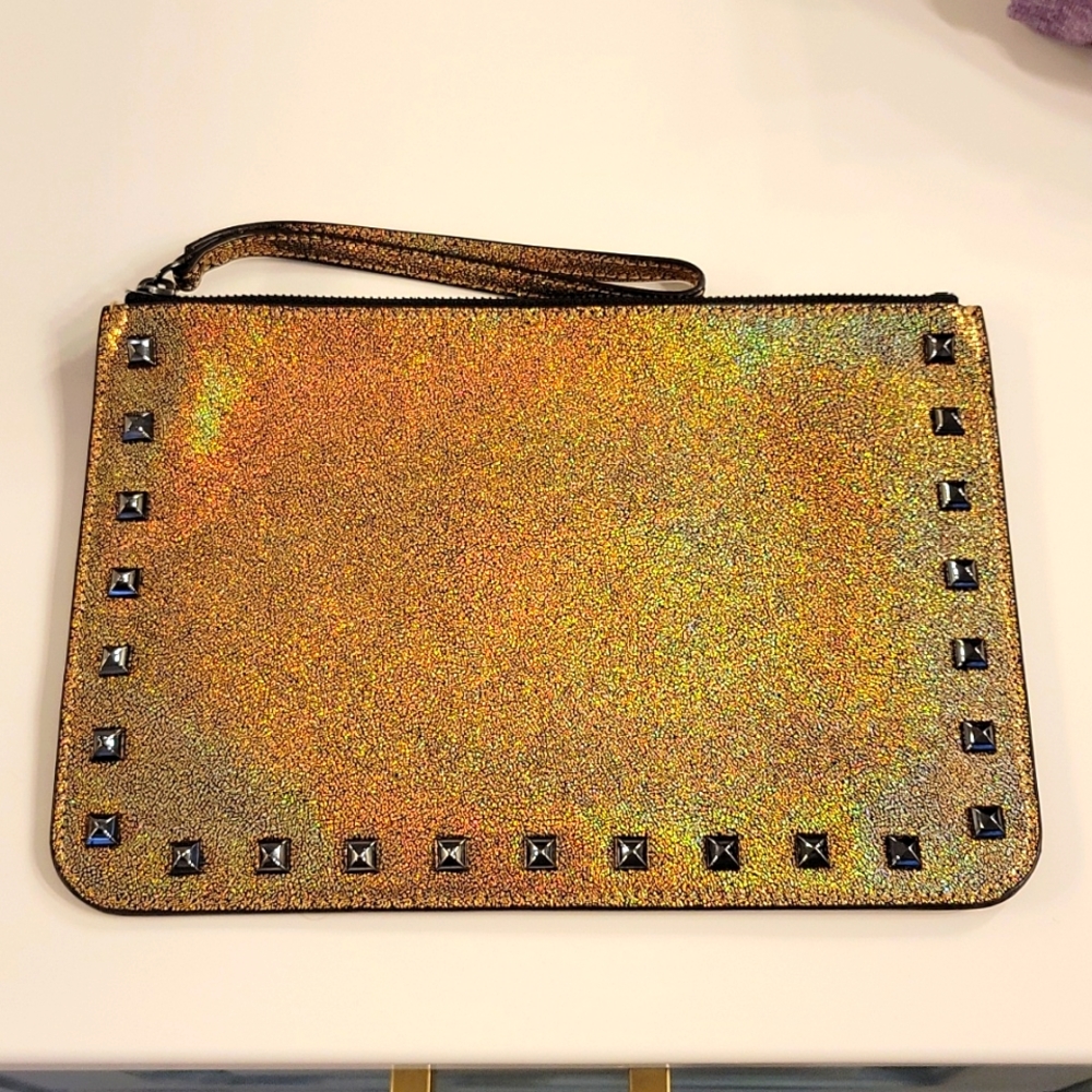 Rebecca Minkoff holographic envelope clutch